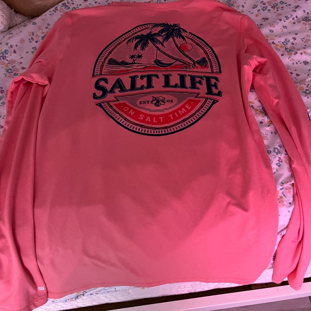 Pink salt life shirt